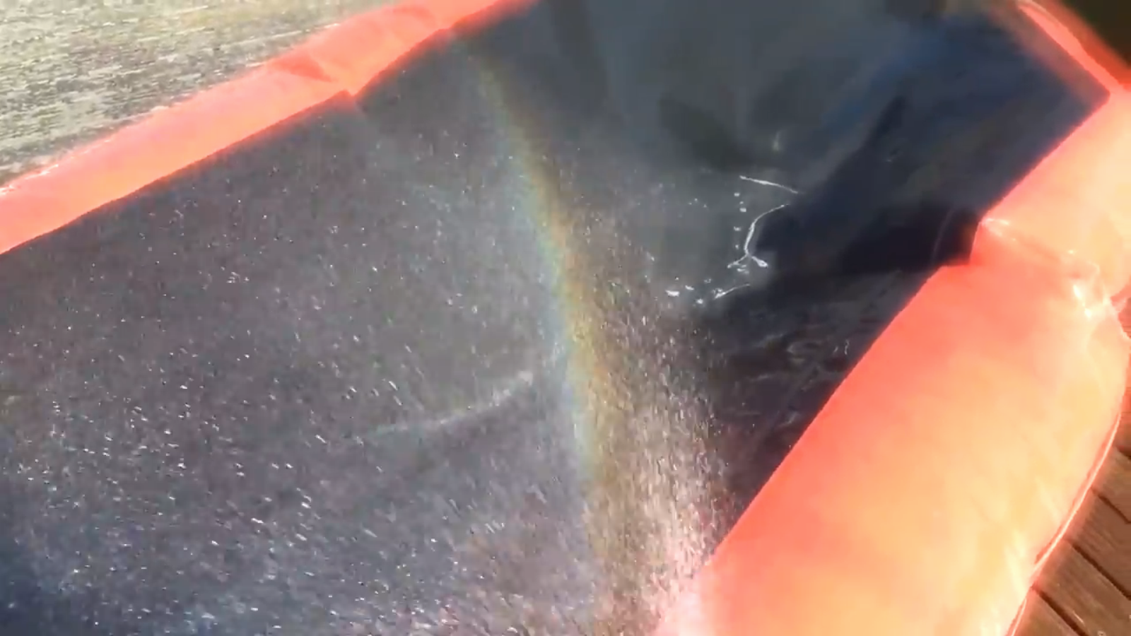 Rainbow in the water
